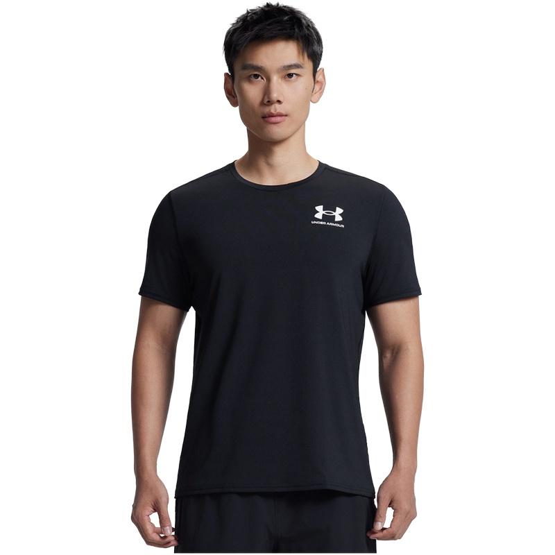 Under Armour HeatGear Облегающая Удобная Стильная Универсальная Футболка с Коротким Рукавом Мужские Топы Черный 6000939-001