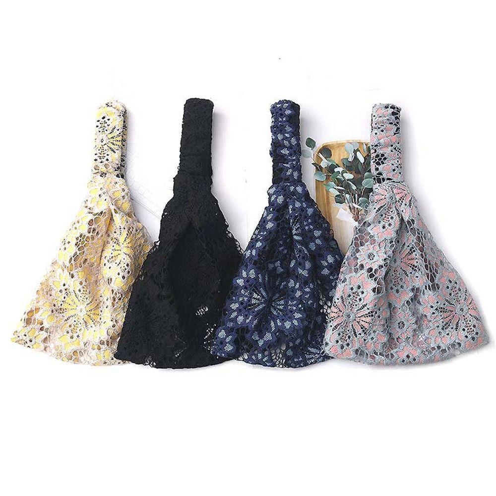 Bandaba Turban Lace Embroidered Headband Flower Elastic Hair Hoop Wide Brimmed Hair Band  Daily