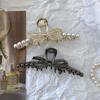 Металлический зажим с бантом для женской задней части головы, вьющихся волос, нишевого темперамента, заколка для волос, головной убор с зажимом в виде акулы