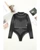 Azura Exchange Rhinestone Long Sleeve Bodysuit