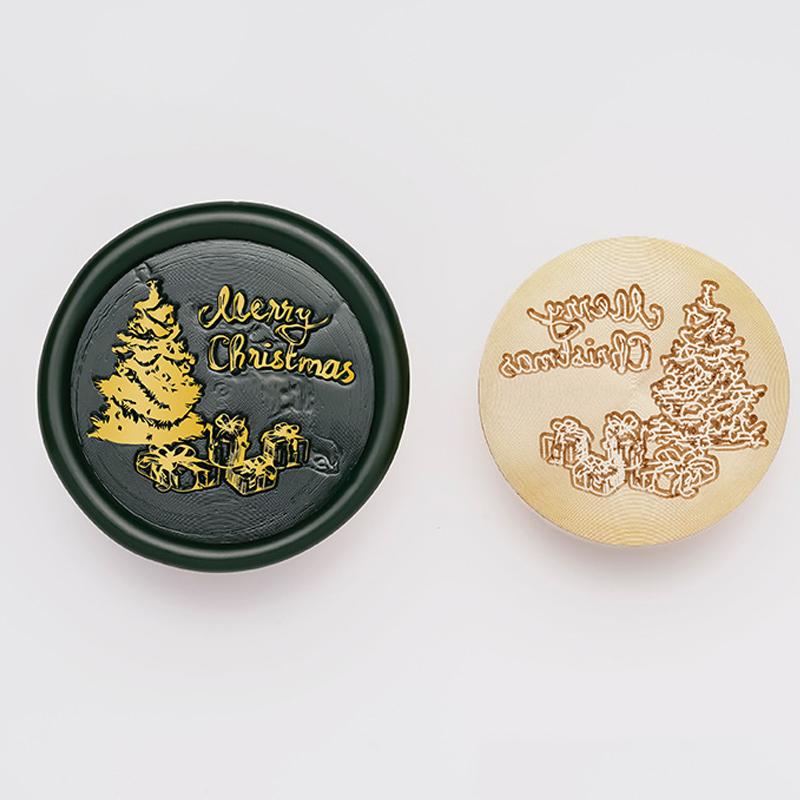 Счастливого Рождества сургучной печатью головы рождественские новогодние печати серии