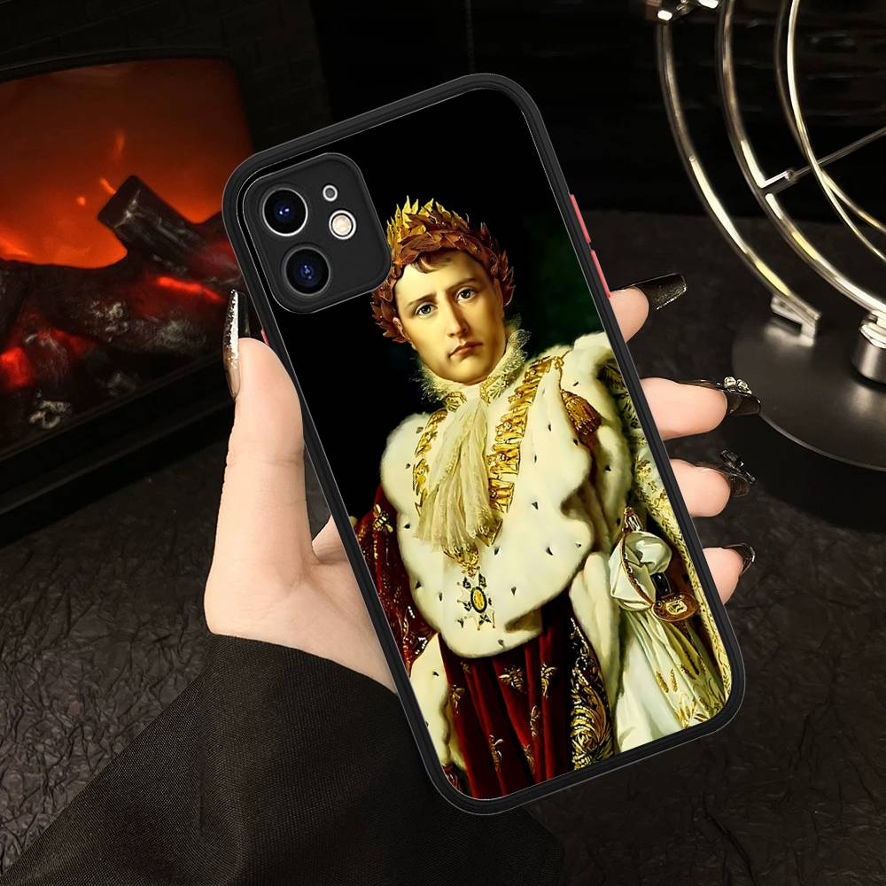 Художественный чехол для телефона с Наполеоном Бонапартом для IPhone 16 15 14 13 12 11 Pro Max 7 8 6 6s Plus Матовый чехол