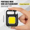 Mini LED Flashlight COB Rechargeable USB Multifunctional Outdoor Portable Keychain Hiking Work Light Magnet Fishing Camping