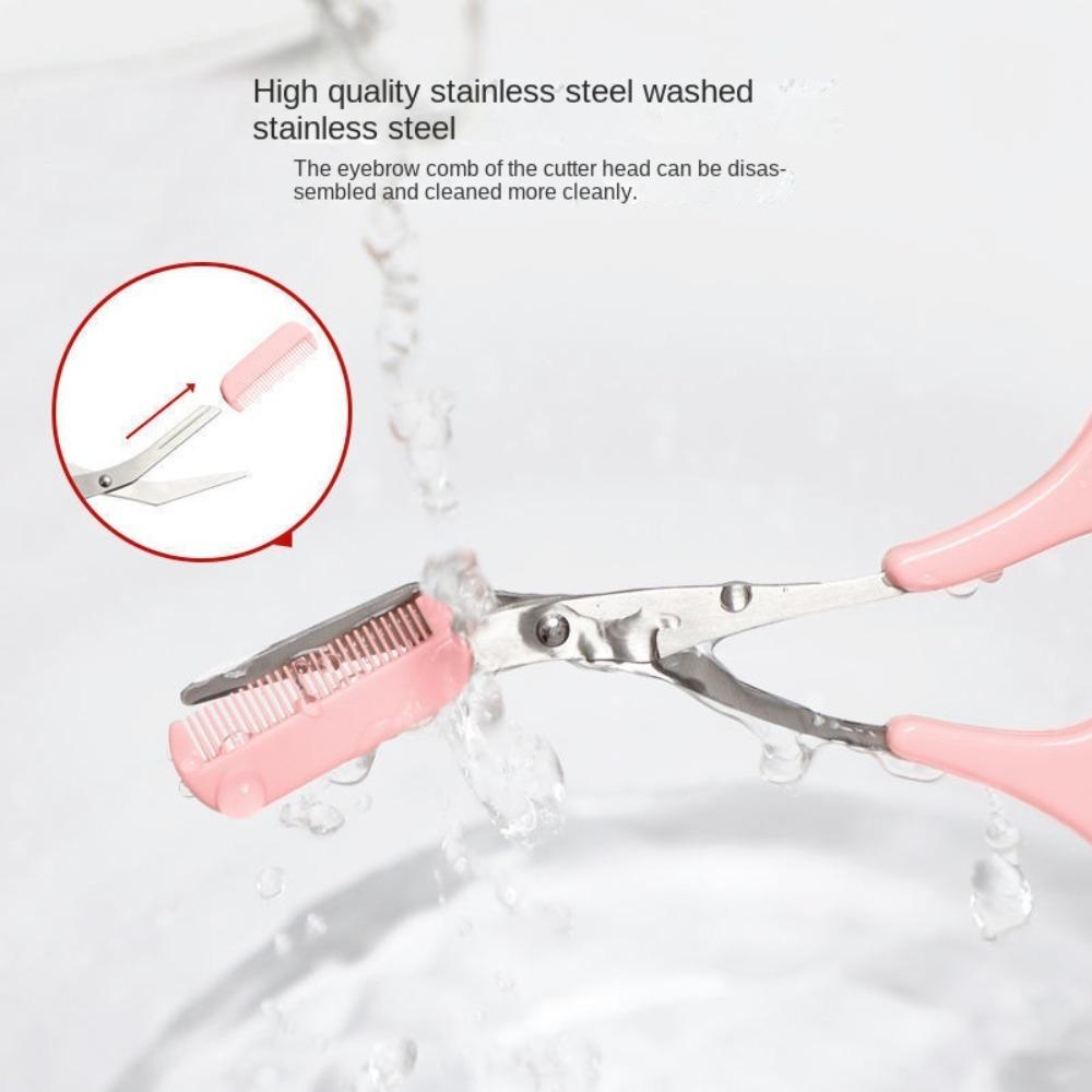 Facial Hair Removal Cosmetic Accessories Eyebrow Trimmer Set Eyebrow Scissors with Comb Makeup Tools Eyebrow Trimming