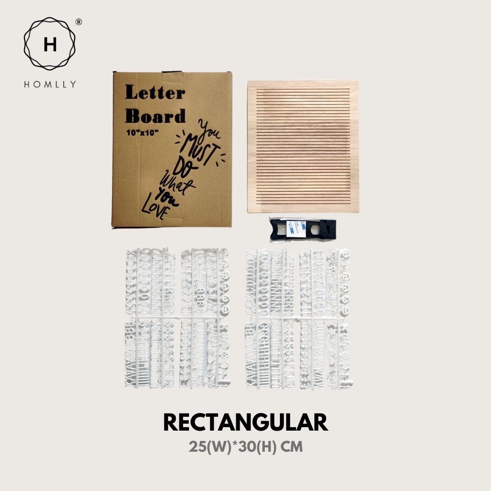 Homlly Full Oak Wood Letter Message Board