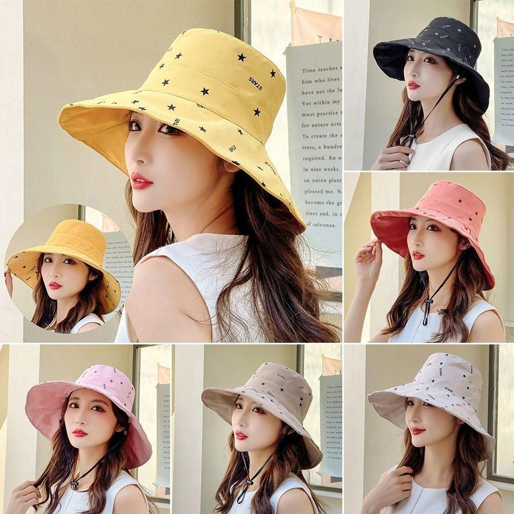Sunscreen Bucket Hat Print Fishermen Cap Fashion Panama Hat Outdoor