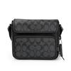 New Sullivan Cow Leather Patchwork Messenger Bag Crossbody Bag Shoulder Bag Medium Size Men's Black C9870-QBO3I
