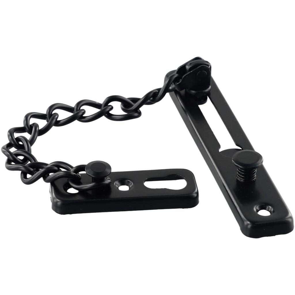 Door Chain Anti Theft Stainless Steel Door Chain Latch Bolt Restrictor Safety Guard with Slide Catch and Hardened Chain
