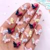 50 шт. смоляных разноцветных блесток в виде роз и бабочек для свадебного нейл-арта с плоским основанием, стразы для скрапбукинга, аппликация своими руками, декор, ювелирные изделия, аксессуары