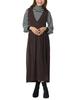 Maternity Nursing Clothes Dress Turtleneck Knit Tops Knit Cache Coeur Jumper Skirt Free Brown X Black Off Border [ANGELIEBE]