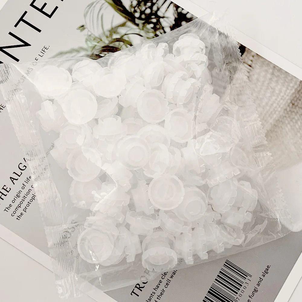 100 шт. Бело-розовые накладные ресницы для наращивания ресниц, кольцо-держатель для ресниц, новые принадлежности для ресниц