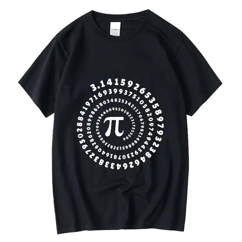 Men's High Quality 100_ cotton funny pi design print summer loose o-neck men tshirt short sleeve t-shirt male tees tops