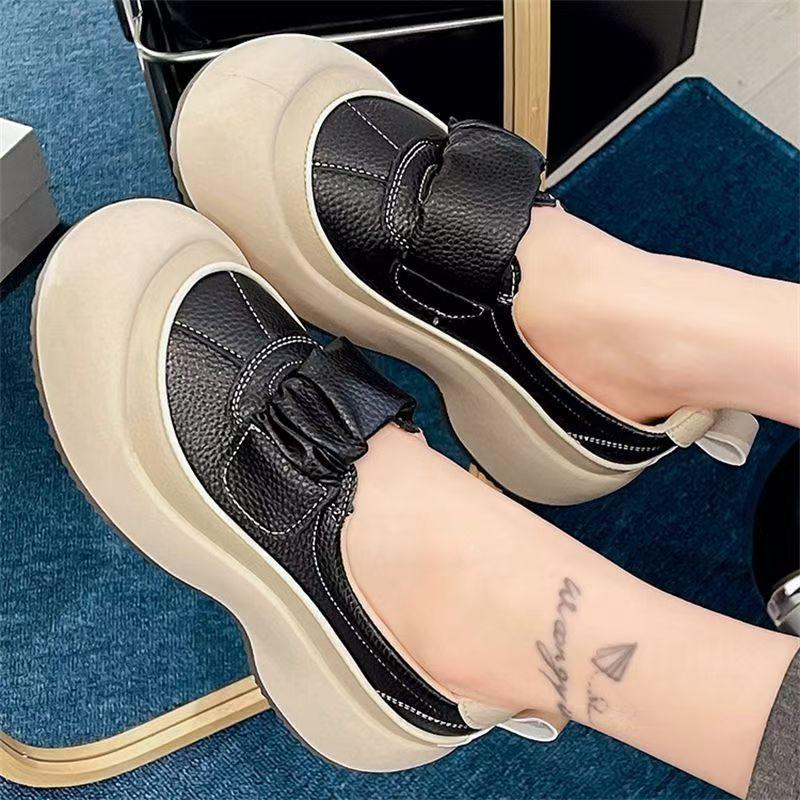 2024 туфли-лодочки с неглубоким вырезом на высокой платформе, дышащие, на одном педале, летне-осенние новинки, спортивные и повседневные, женские туфли-взрыв