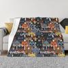 Warrior Kits Cat Blanket Velvet Autumn/Winter Cute Multifunction Warm Throw Blanket For Sofa Outdoor Plush Thin Quilt