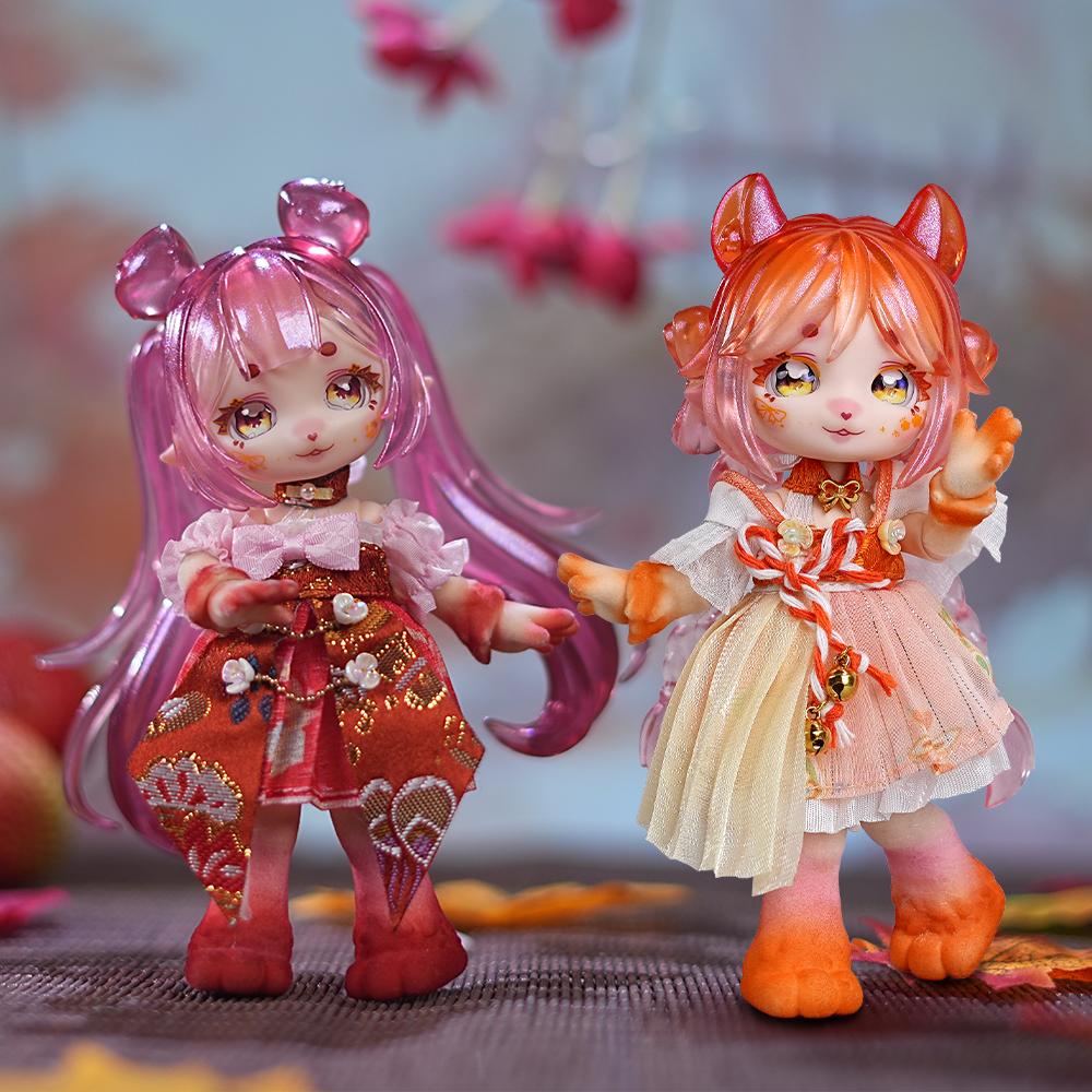 DBS MAYTREE 14см Кукла Древний Зверь Серия Весенний Лес Кукла OB11 Серия BJD Животный Стиль Кавайная Игрушка Сюрприз Слепой Бокс