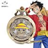 Карманные часы One Piece Король Пиратов светящиеся старинные часы винтажные часы подвеска-раскладушка детские карманные часы студенческий кулон аниме