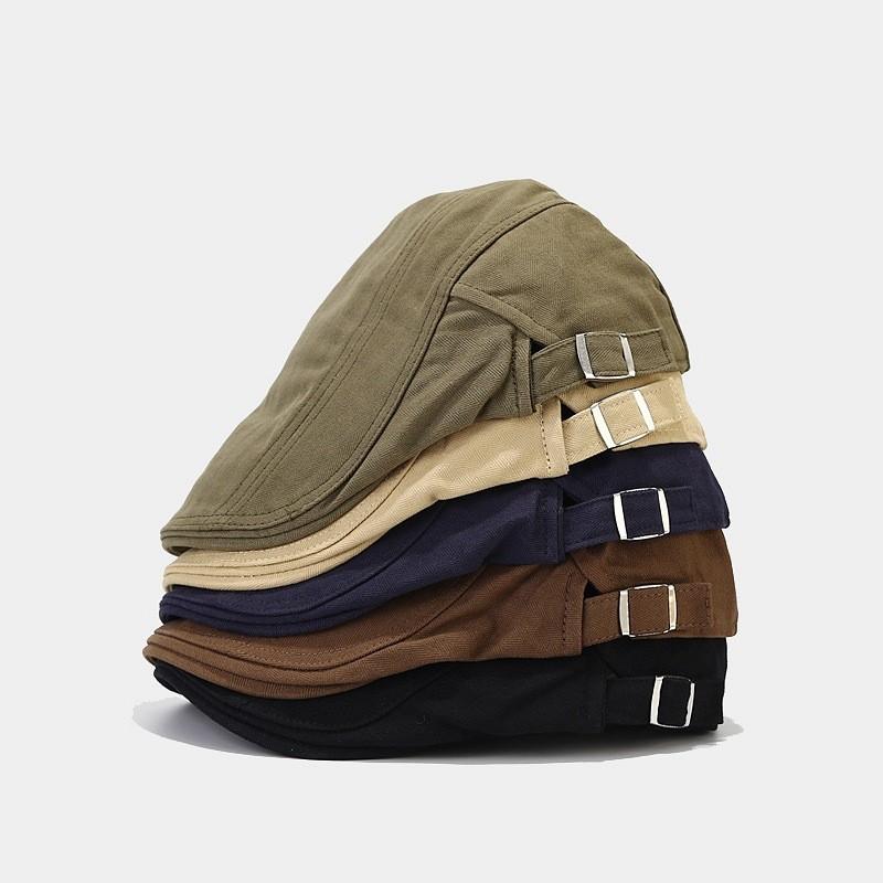 Classic British Style Cotton Newsboy Cap With Sun Protection For Men And Women