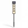 Solar-Powered Illuminated Doorplate Light with Ground Stake: Waterproof Outdoor House Number Sign for Villa Garden Yard Pathway Entrance No Wiring