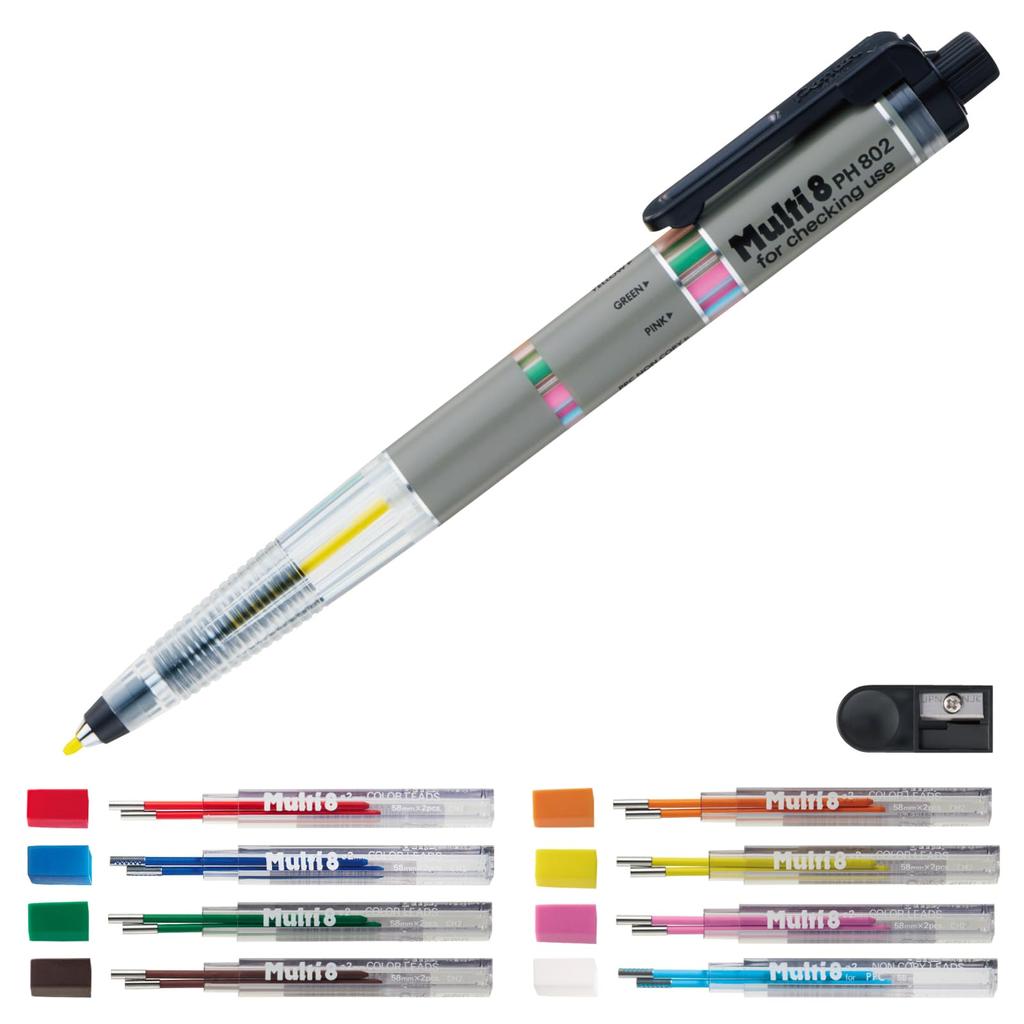 PENTEL Pencil Lead Holder and Lead Set, Multi 8 Se