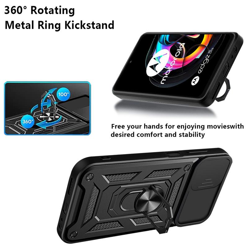 Для Motorola Edge 20 Lite чехол Armor Slide Camera Lens Protection Funda Для Moto Edge 20 Lite Магнитный держатель Кольцо Подставка Чехол