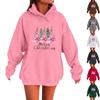 Ladies Fashion Casual Long Sleeve Printed Round Neck Bow Printing Hoodie Pullover