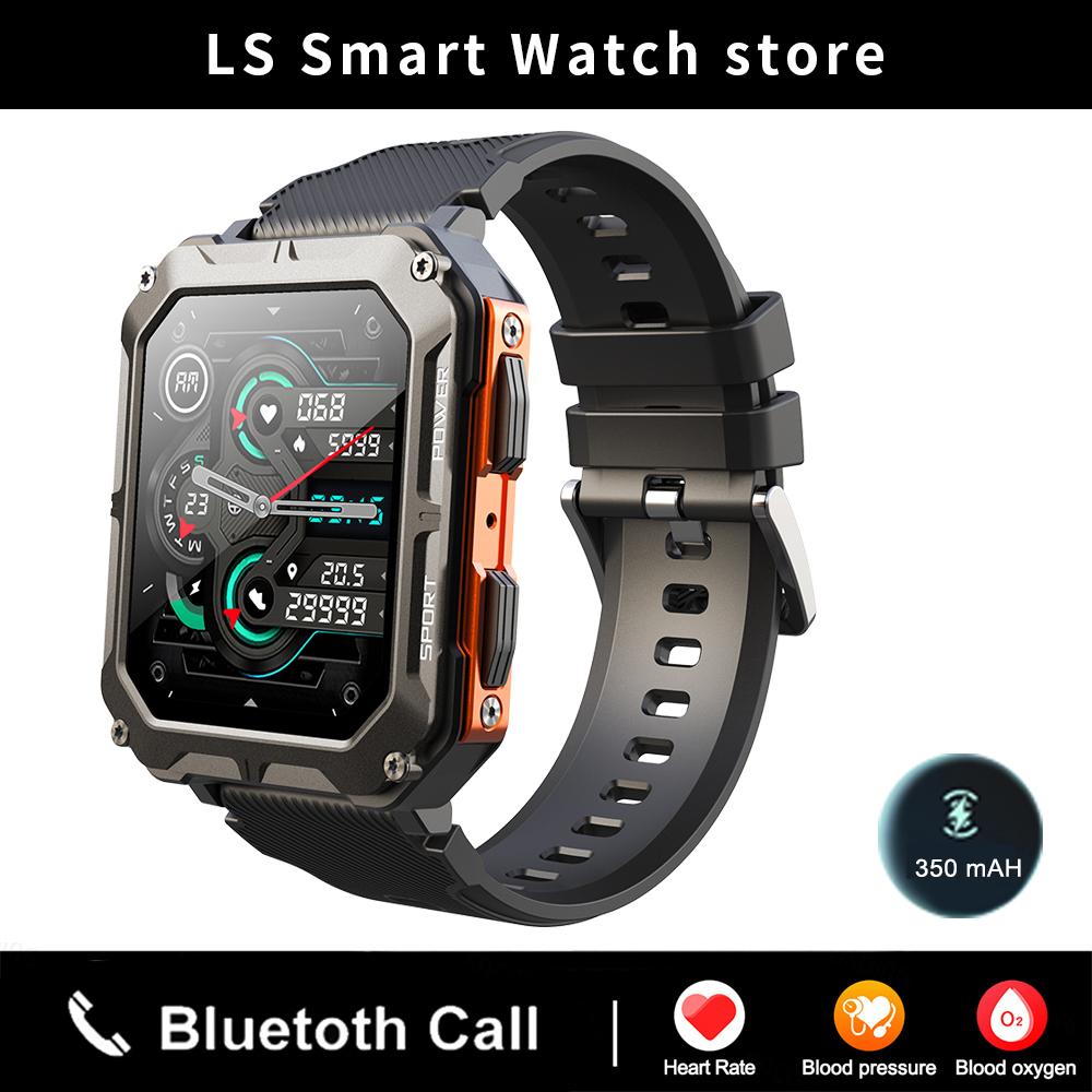 New C20 Pro Smart Watch Men Voice Assistant BT Wireless Call Business Outdoor Sports IP68 Waterproof Wristwatch For Android iOS