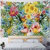 Гобелен с растениями и цветами, настенный, богемный, психоделический, тропический, с принтом фламинго, большой гобелен, эстетическое украшение для дома