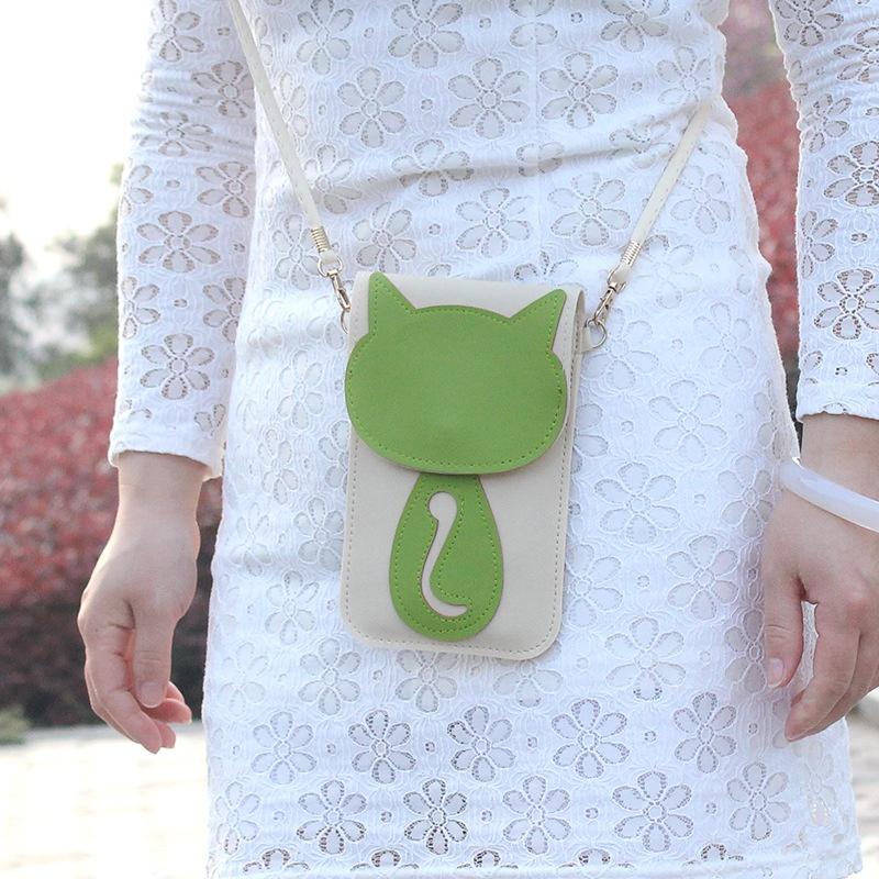 Classic Leather Women Cell Phone Wallet Pocket Purse With Shoulder Bags
