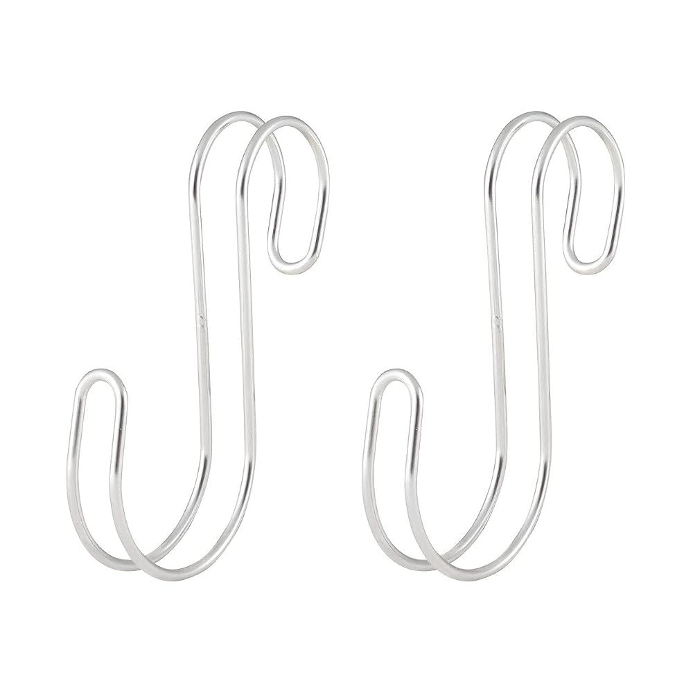 MUJI Stainless Steel S-shaped Hook (Small, 2 pieces, 5 x 1 x 95 cm, 38755616, Silver)