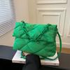 Large Capacity Crossbody Square Bags Casual Chain Women Underarm Bags Fashion Quilted All-match Winter Simple for Girls Shopping
