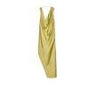 Summer New Product Women's Clothes French Design Draped Collar Open Back Silk Satin Texture Sleeveless Dress 3067381