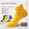5 Pairs Men's Outdoor Ankle Socks, Shock-Absorbing And Anti Slip Sports Socks, Sweat Absorbing And Breathable Towel Bottom Socks