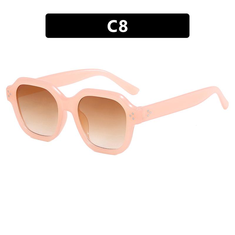 Irregular purple sunglasses rice nails retro sunglasses women's high-end sunglasses new vacation beach