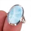 Кольцо из стерлингового серебра 925 пробы с драгоценным камнем Natural Republic Larimar S.8 t9r50