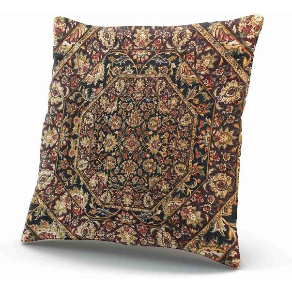 Милый этнический гобелен Коричневые оттенки Скрытая молния Домашний диван Декоративная наволочка для подушки Чехол для подушки Квадратный 20X20 дюймов Двусторонний дизайн с принтом