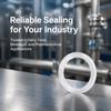 10pcs Durable Silicone Sealing Ring Flexible TC O-Ring Seal  Sanitary Pipe System