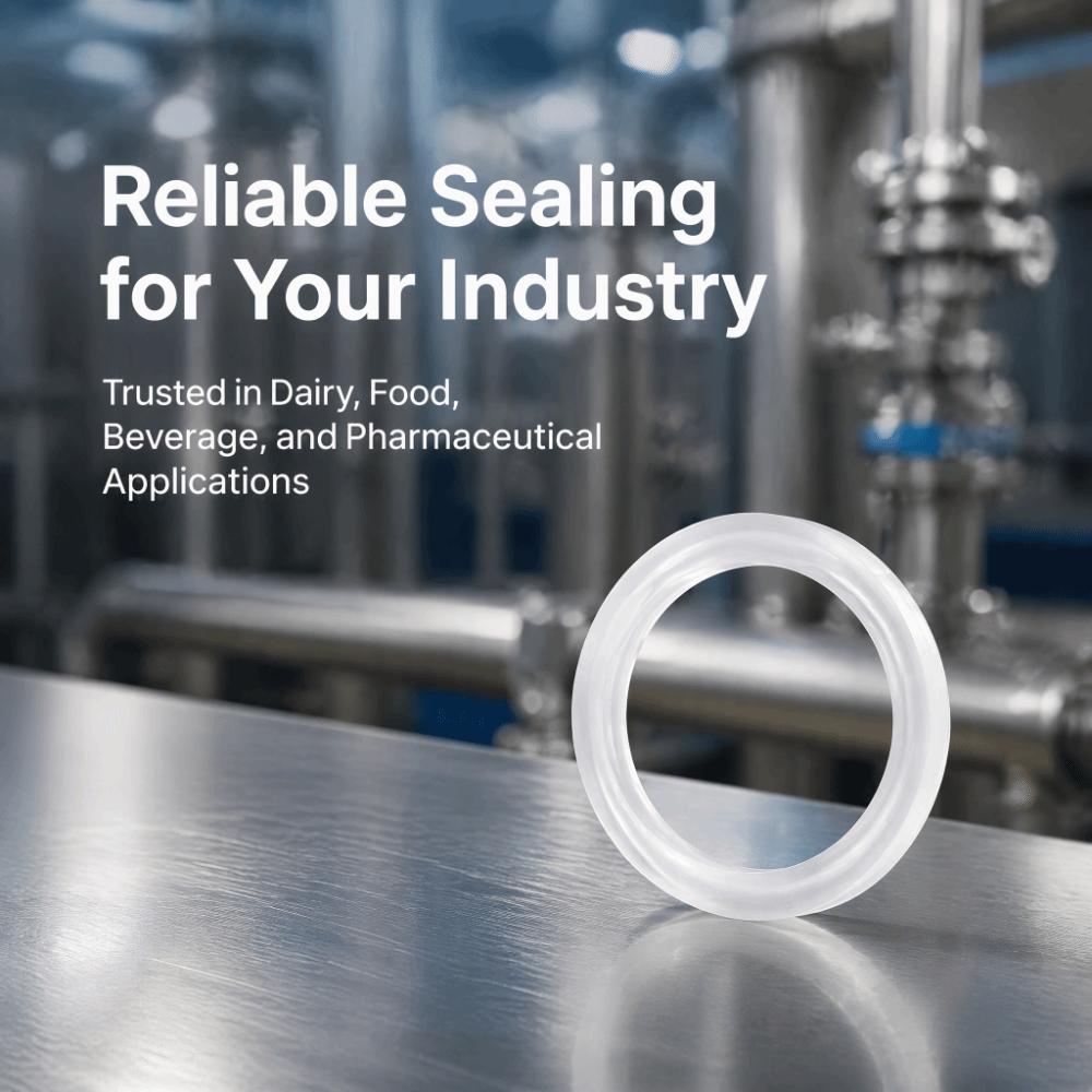 10pcs Durable Silicone Sealing Ring Flexible TC O-Ring Seal Sanitary Pipe System