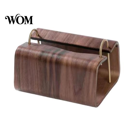 Dining Room Decor Wooden Tissue Holder, Rectangular Decorative Paper Napkin Dispenser, Modern Home Supplies Organizer, for Office Desk Desktop