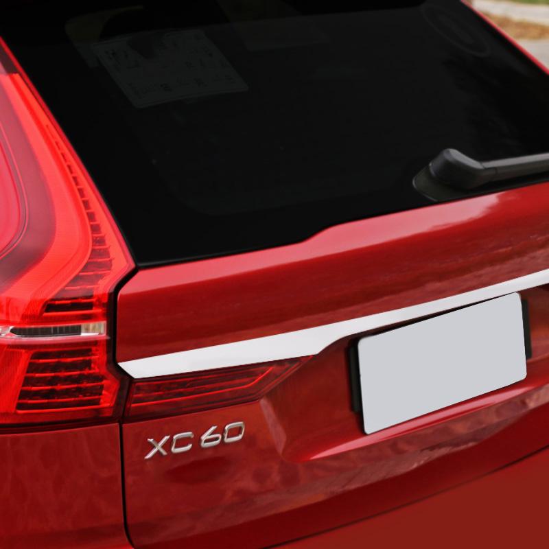 Хромированное украшение для заднего бампера Volvo 2018-2022 xc60, декоративная яркая полоса из нержавеющей стали, декоративная полоса багажника