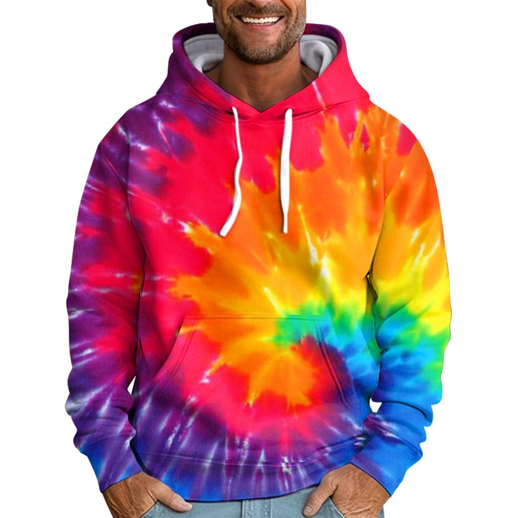 Men's Loose Printed Hooded Sweatshirt Men's Casual Fashion Sports Sweatshirt