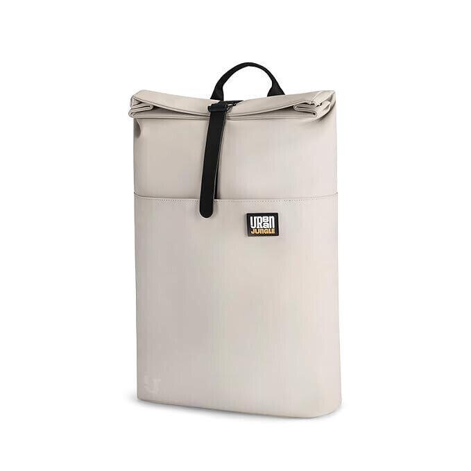 RSINC Urban Jungle by Safari Metro Roll-Top Laptop Backpack for Unisex | Cream B0CYLT2C5N