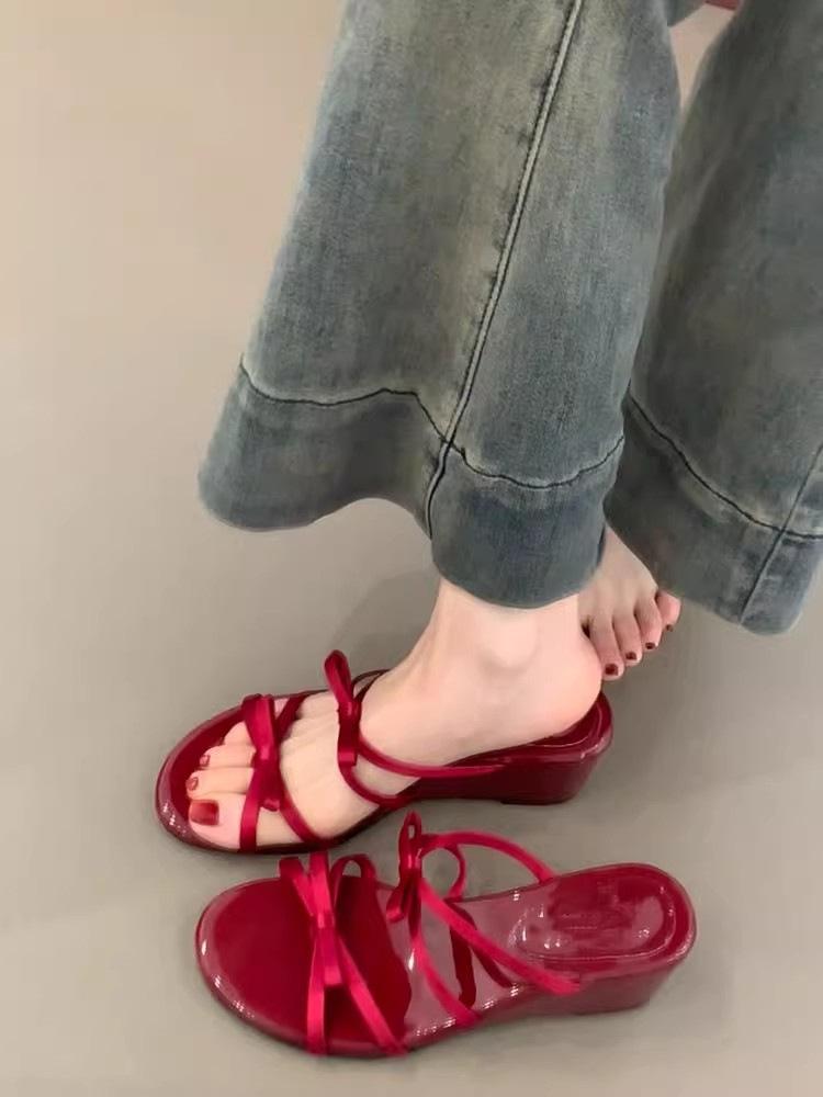 Босоножки с бантом, женская летняя одежда 2025 года, новые французские потрясающие туфли на высоком каблуке с эффектом феи и ветра