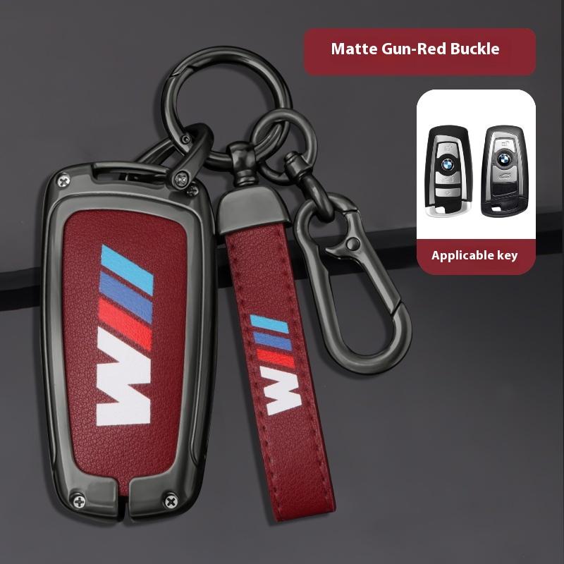 AAAQU1 Car Zinc Alloy Key Case Key Chain For BMW E60 E61 E70 E81 E87 E90 E91 E92 G30 F10 F20 F30 X1 X5 X3 1 3 5 6 Series Z4 Key Shell