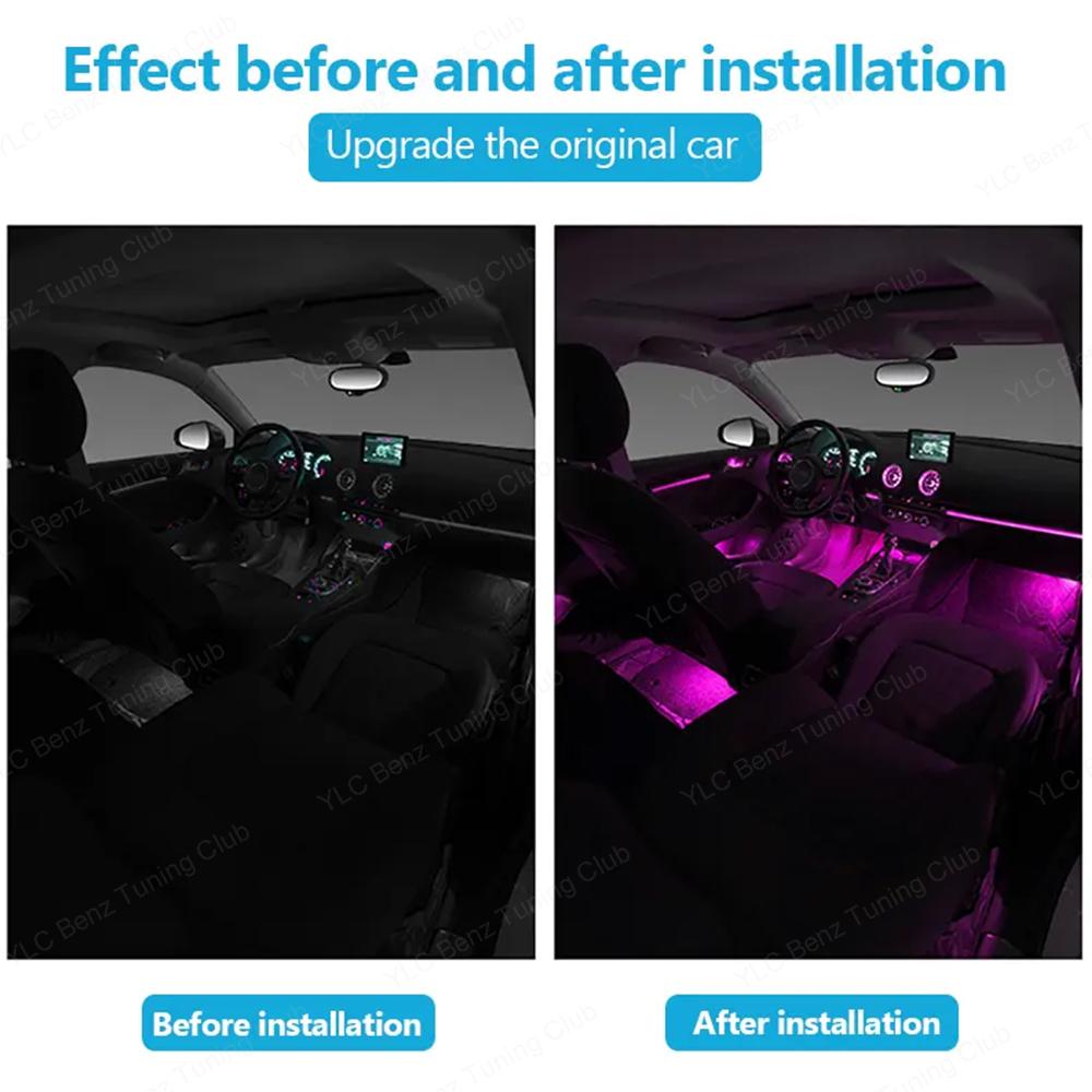 256 Colours LED Air Vents For Q5 A3 S3 RS3 8V 8Y 8P 2004-2020 Car Dashboard Ambient Light Nozzle Refit Air Conditioner Outlet