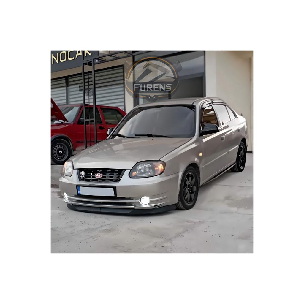 Hyundai Accent Admire 2000-2006 Совместимые H Lip Гибкая передняя губа 2 шт. Вставка передней двери Бампер Нижний язычок