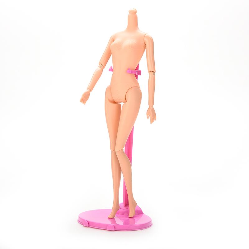 21.5cm 1/6 Dolls Stand Display Holder For Plastic Transparent Pink Hangers Stand Doll Dress Clothes Accessories 2 Colors