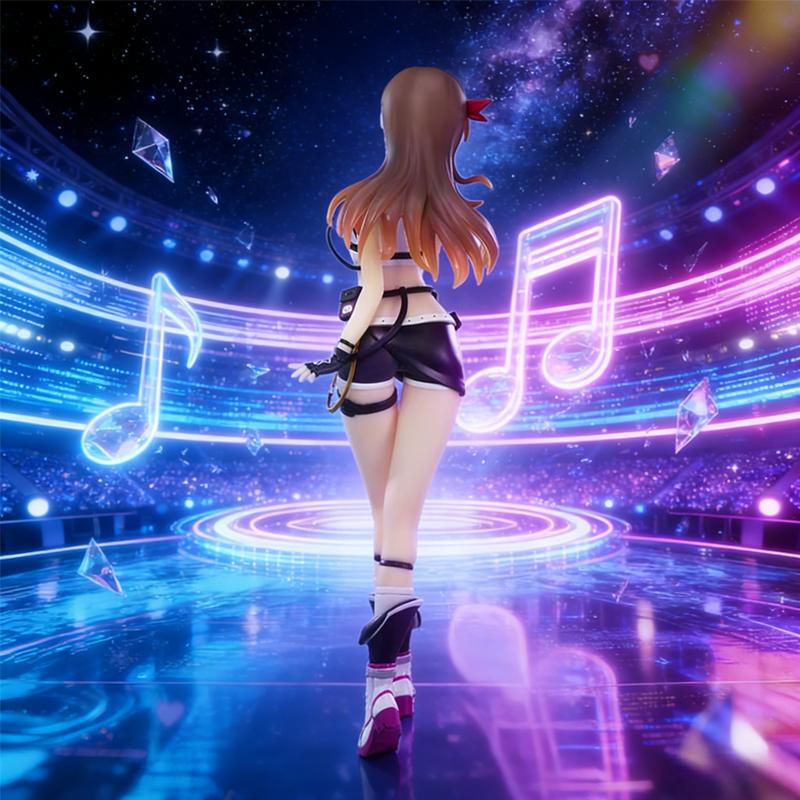 1pc Vibrant Virtual Idol Kira Figure - Hyperdimensional Academy - Desktop Decor, Perfect for Birthdays and Holidays.