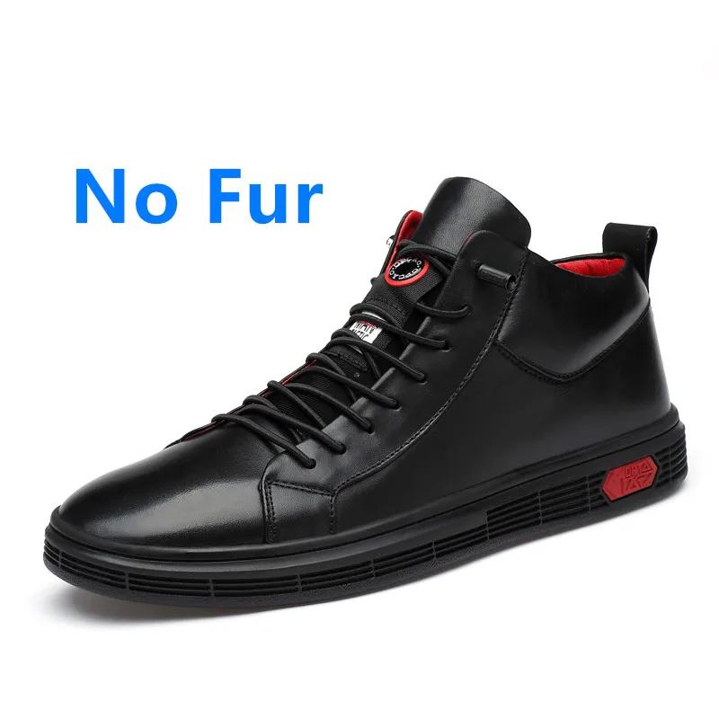 FashionNew Winter Men Boots Retro Genuine Leather Men's Shoes Brand High Quality Keep Warm Handmade Black Sneakers Shoes For Men