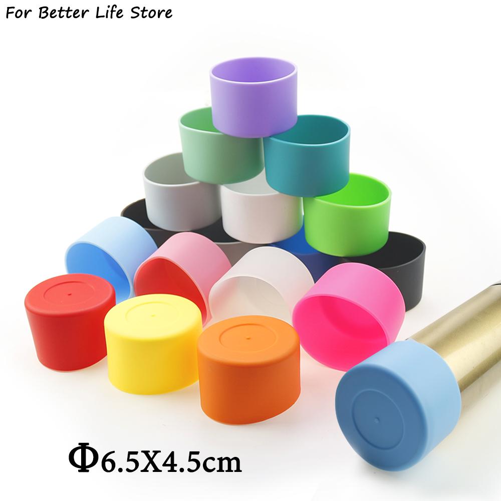 For Better Life 1Pc 6.5cm Soft Silicone Cup Bottom Sheath Protector Sleeve For Glass Water Tea Bottle Anti Damage Accessories