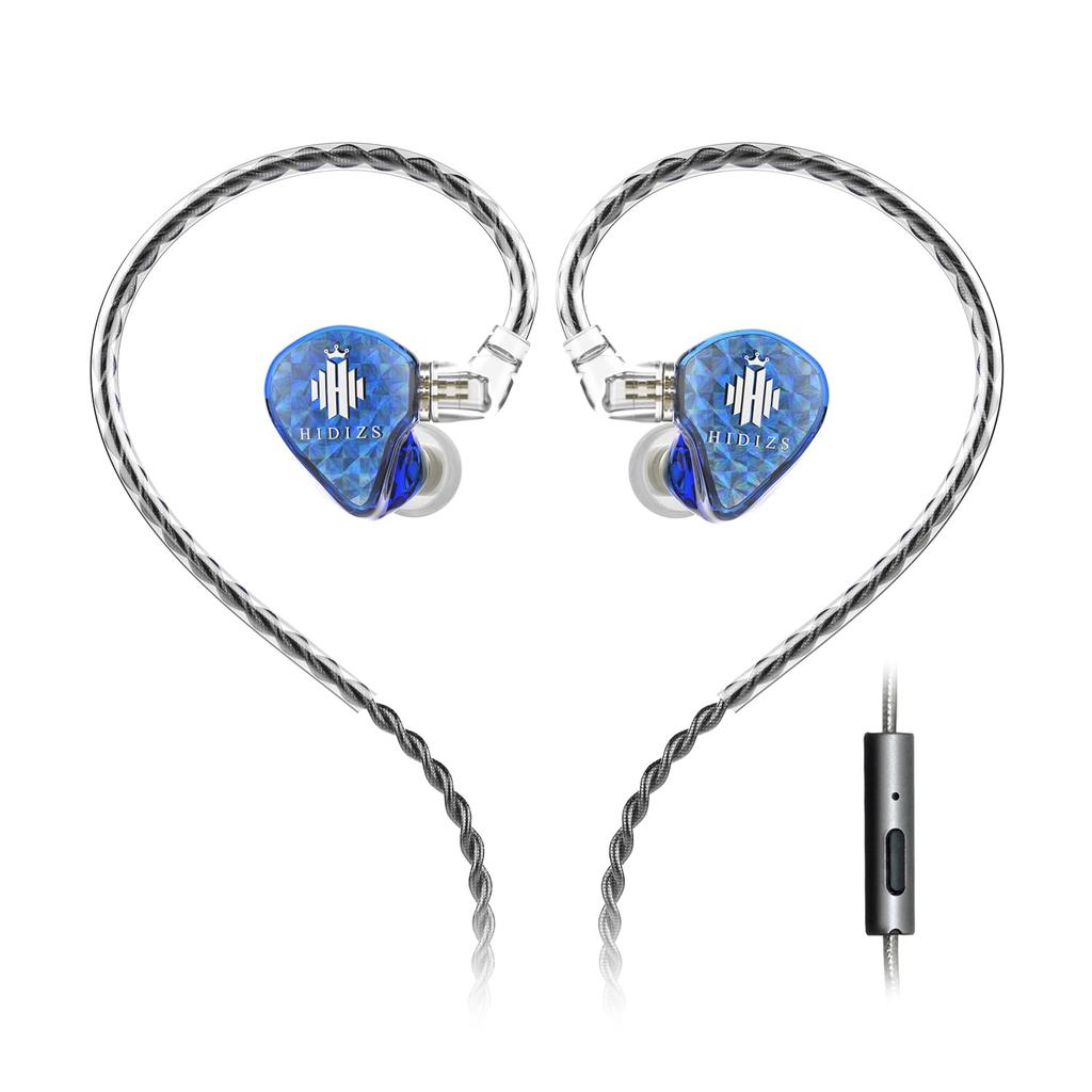 Hidizs High Performance Dual Magnetic Circuit Dynamic Driver Blue MS1-Galaxy In-Ear Monitor, (With Microphone)